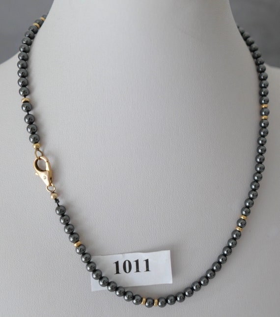 Chain necklace diamond brilliant blood stone hema… - image 1
