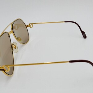 Must de Cartier VENDOME LAQUE 140 59/16 Sonnenbrille / Brille Gold 1980er Etui