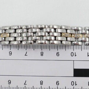 Bracelet vintage Cartier Panthère acier brillant/or 12 mm bracelet femme
