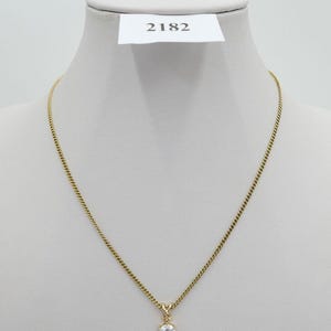 DQCZ pendant with zirconia 585 / 14K gold yellow gold