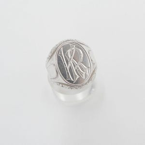 Size 21 61 Antique Signet Ring 835 Silver Men's Ring