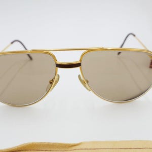 Must de Cartier VENDOME LAQUE 140 59/16 Sonnenbrille / Brille Gold 1980er Etui