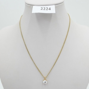 DQCZ pendant with zirconia 585 / 14K gold yellow gold