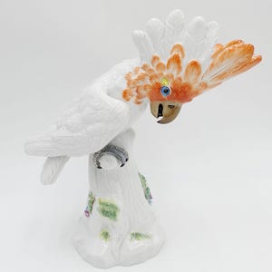 Meissen porcelain figurine COCKATOO No. 77034 hand-painted