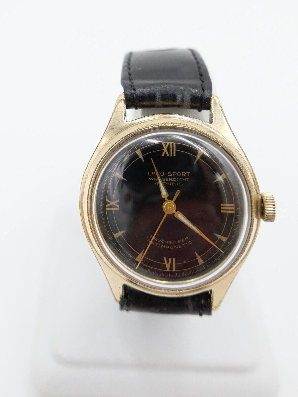 ◇LACO アンティーク 手巻腕時計 金色 LACO Laco（時計）のフリマ 