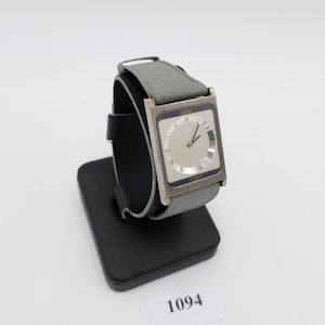 rare flat eska ladies watch s. koch quartz 30 x 24 mm leather strap & battery new