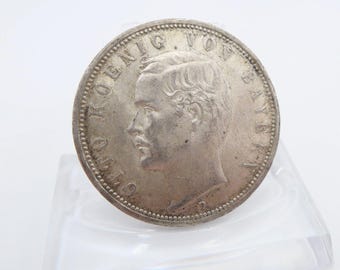 5 Mark German Empire 1913 D s - vz Otto King of Bavaria Jäger J.46