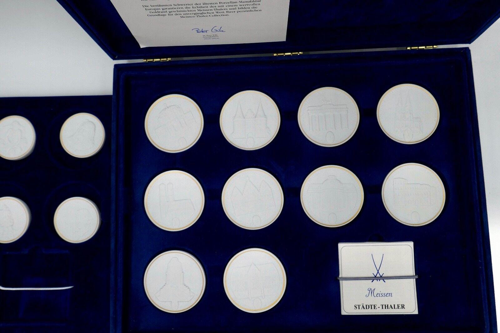 【希少品】Meissen　マイセン　陶器　メダル　貨幣　発行記念　公式記念　硬貨 ユーロクラシクス｜マイセン 磁器メダル