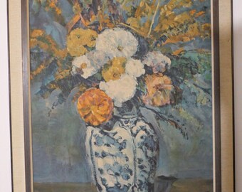 絵画 83 x 64 cm セザンヌ ポール・セザンヌ 静物画 花 花瓶 花 - Etsy