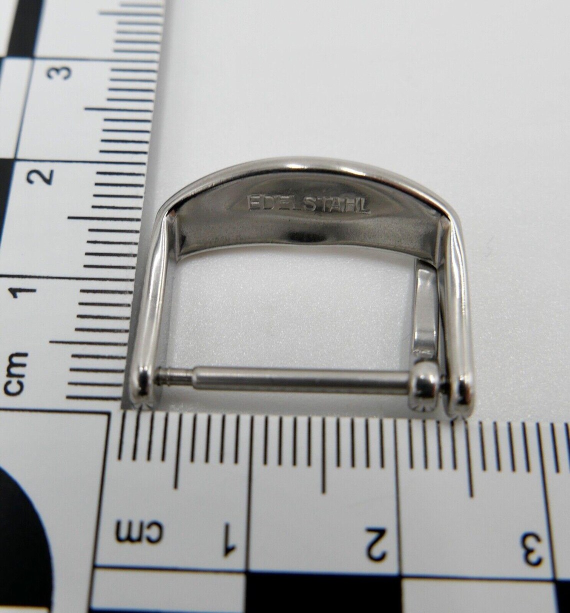 Original SINN Dornschließe Edelstahl Armbanduhr 20mm BUCKLE Hochglanz NEU, foto 3 di 3