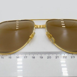 Must de Cartier VENDOME LAQUE 140 59/16 Sonnenbrille / Brille Gold 1980er Etui