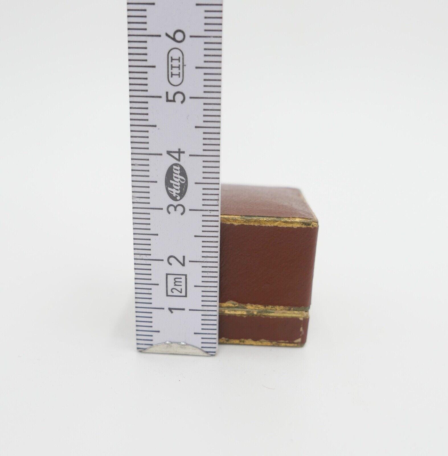 アンティークリングケース 3.5x4x2.8cm ブラウンケースボックス収納箱 
