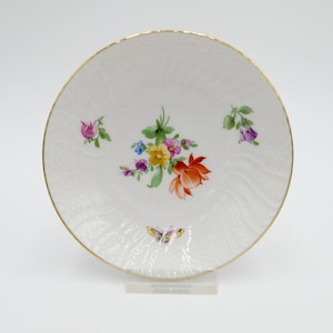 KPM Berlin bowl butterfly blossoms flower gold rim Ø 11.2 cm