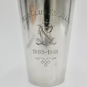 Velo Club ST. GALLEN 1883-1908 Cup 800 silver drinking cup gold-plated LN