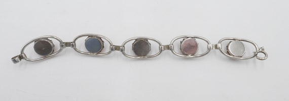 Old 835 Silver Amber Link Bracelet - image 6