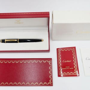 NEW Vintage CARTIER ST18003 DIABOLO Composite Noir Ballpoint Pen Roller