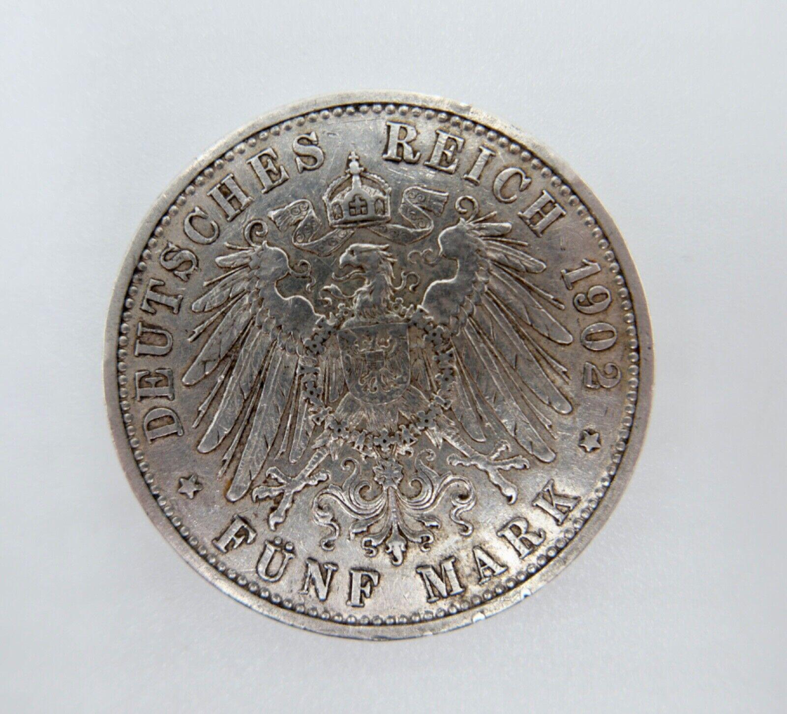 5 マルク銀貨、フリードリヒ 1 世、1902 年、G Jäger J. 33、バーデン
