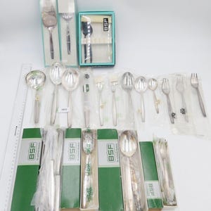 NEW - BSF RAUHREIF 90 Silver 36 pieces cutlery spoon fork knife cake server