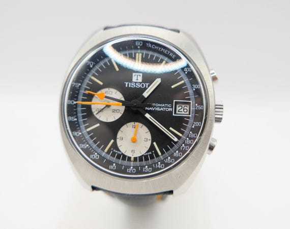 TISSOT 45501 Chronograph 39 Mm Men's Wristwatch Cal. 2170 Panda