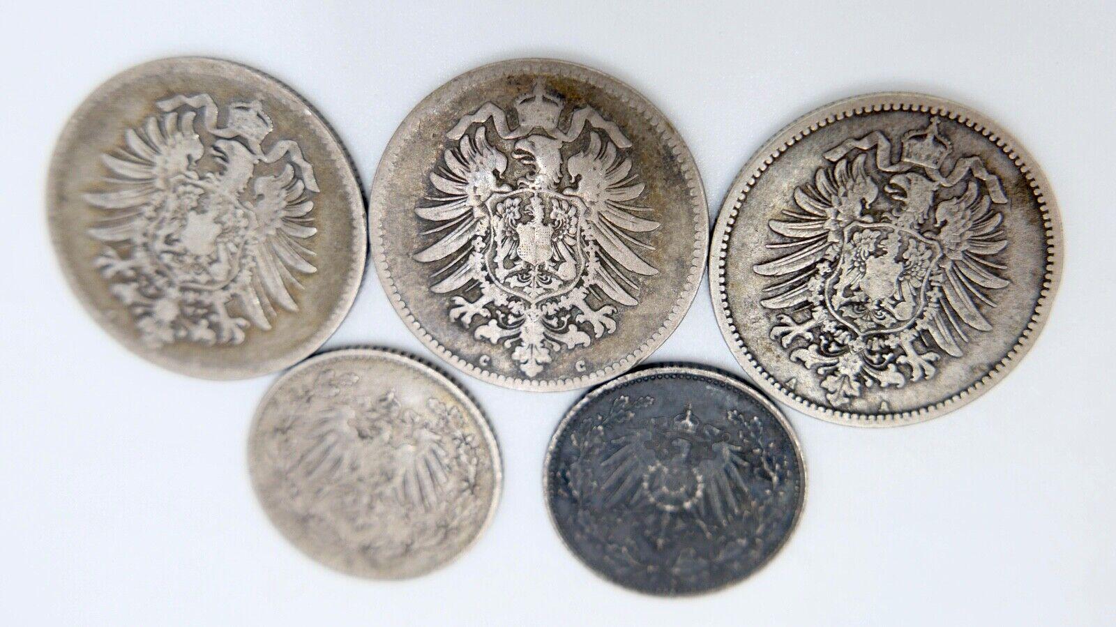 1.5マルク銀貨 5枚セット 1875年～1919年 ドイツ帝国銀貨 - Etsy 日本