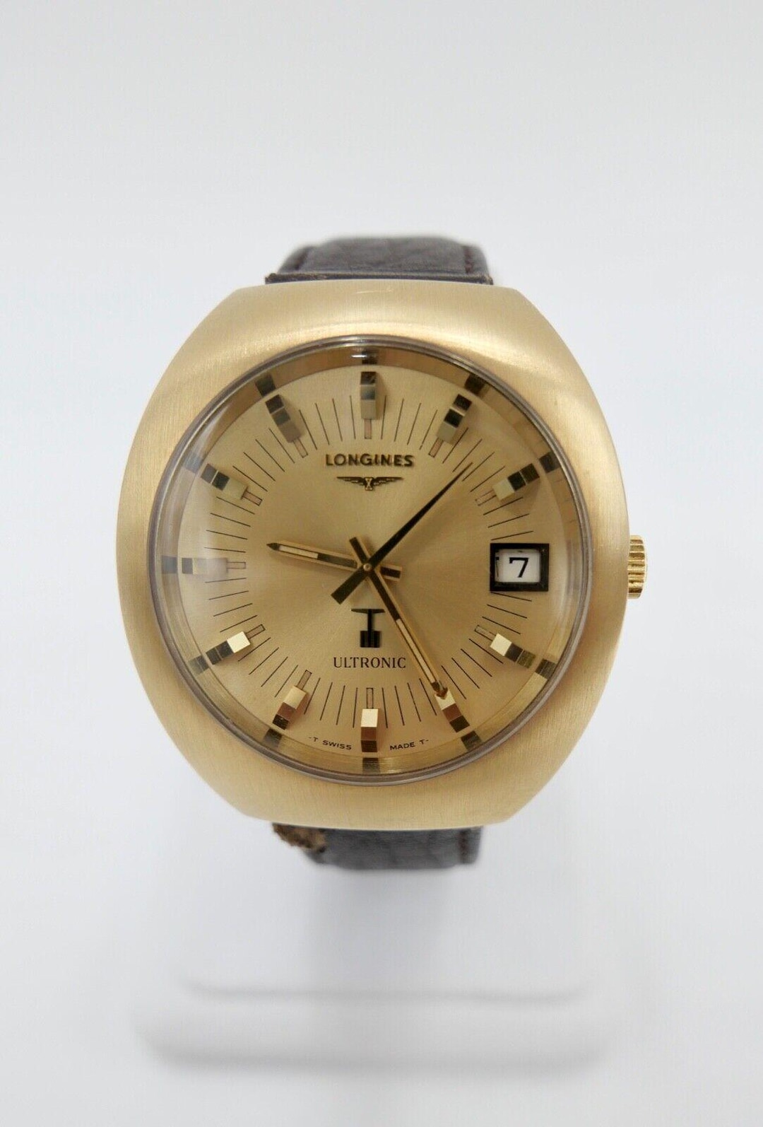 Vintage 70s LONGINES ULTRONIC 40 X 43 Mm Gold Cal. 6312 Men's
