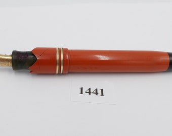 Geo S Parker Lady Duofold Lucky Curve Fountain Pen Orange Geo S Parker Lady Duofold Lucky Curve Fountain Pen Orange