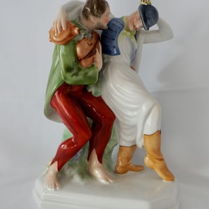 Porcelain figurine Herend Hungary dancing men drunken musicians 22 cm 5512