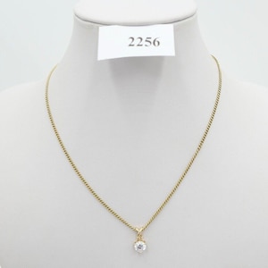 DQCZ pendant with zirconia 585 / 14K gold yellow gold