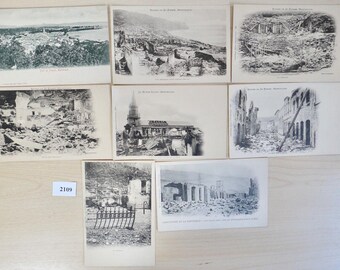 cartes postales anciennes cartes postales "Ruines de Saint Pierre Martinique"