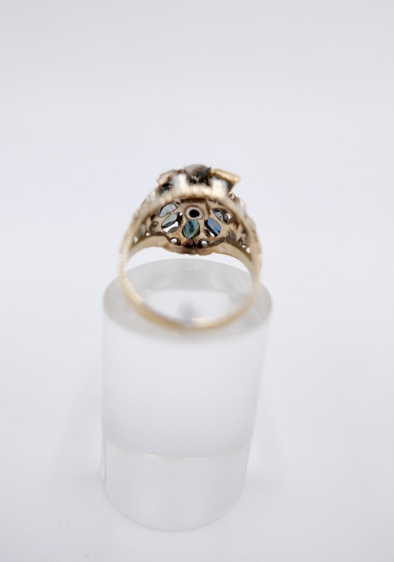 magnificent antique gold ring around 1900 Topaz R… - image 9