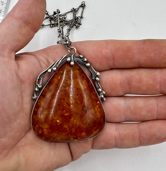 Resin Orange three layer necklace, Courier
