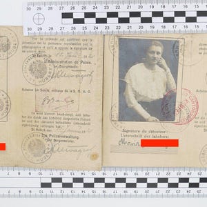 2 Persoonlijk ID 1920 Pass Bezet gebieden Gebieden bezetten St. Hubert Germ