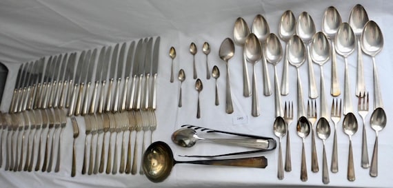 80-piece WMF 1900 Set: Forks, Knives, Spoons, 90s Silver-plated - Etsy