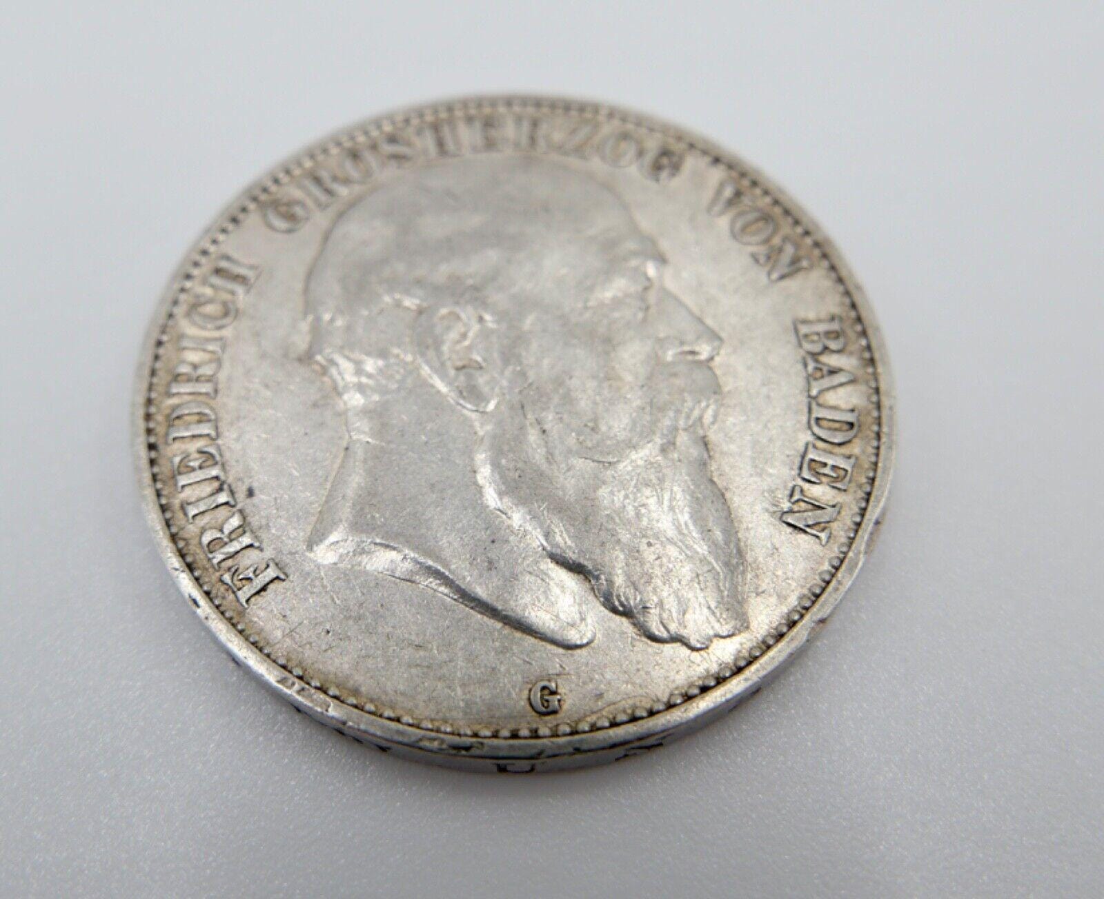 5 マルク銀貨、フリードリヒ 1 世、1902 年、G Jäger J. 33、バーデン