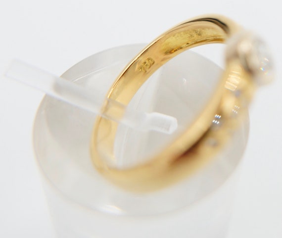 Elegant Bicolor Yellow/White Gold Ring 0.32 Ct SI… - image 6