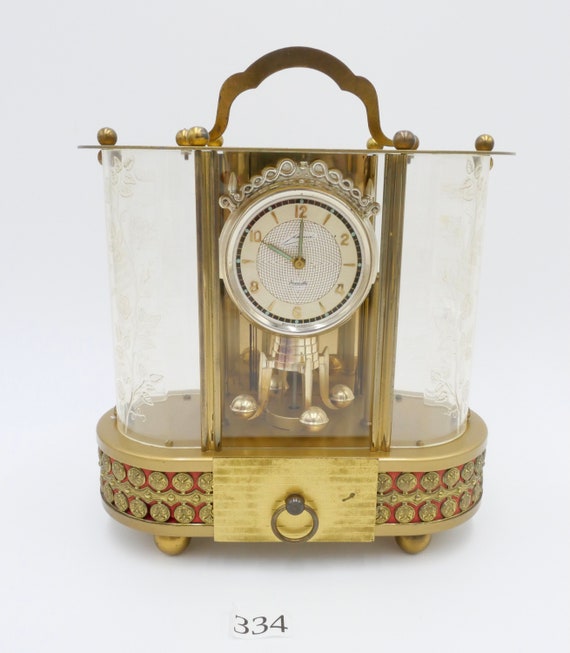 1950 SCHMID Music Clock Anniversary Clock 8 Day Vintage Music Kiss Waltz Torsion Pendulum Clock