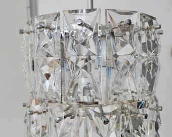 1960s low hanging KINKELDEY crystal ceiling light ceiling lamp chandelier 122 cm