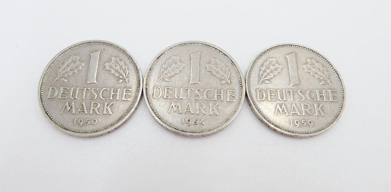3x 1 Dm Deutsche Mark S - Vz 1950 D 1954 J 1959 G Jäger J.385 - Etsy