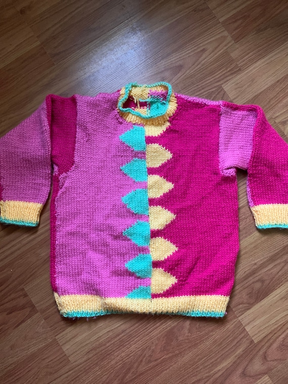 Handmade Girls 90s style Sweater