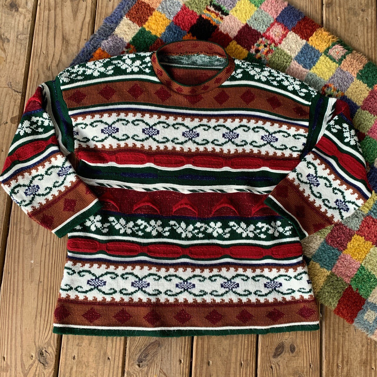 green sparkle sweater