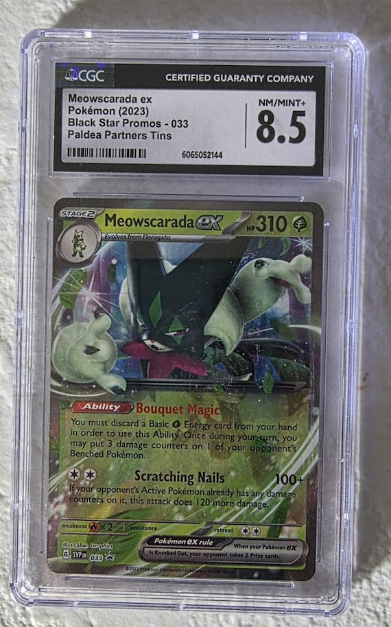 meowscarada ex pokemon card Graded: CGC 10  Double Infinity Gaming [2] Scratching Nails (100+) If your opponents Active Pokemon already has any damage counters on it Meowscarada ex 015/193 Paldea Evolved