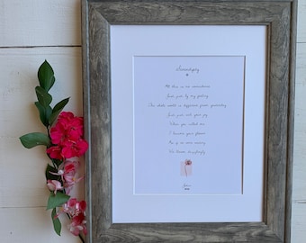 Jimin Serendipity Lyrics, Beautiful Quote, Wall Art