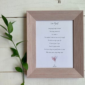 BTS Love Myself Lyrics, Beautiful Quote, Wall Art