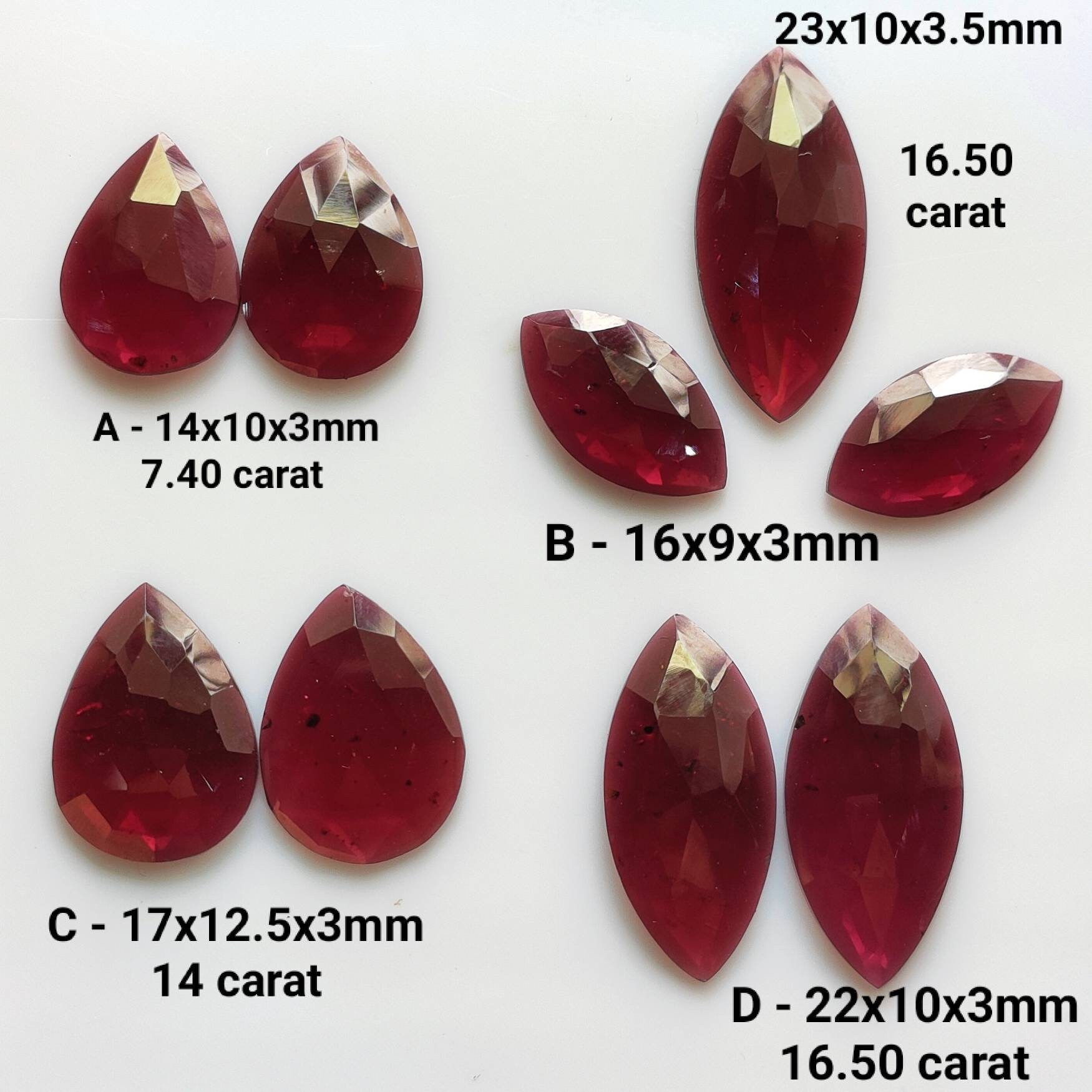 Natural Rose Cut Pair Loose Gemstone Slice Etsy