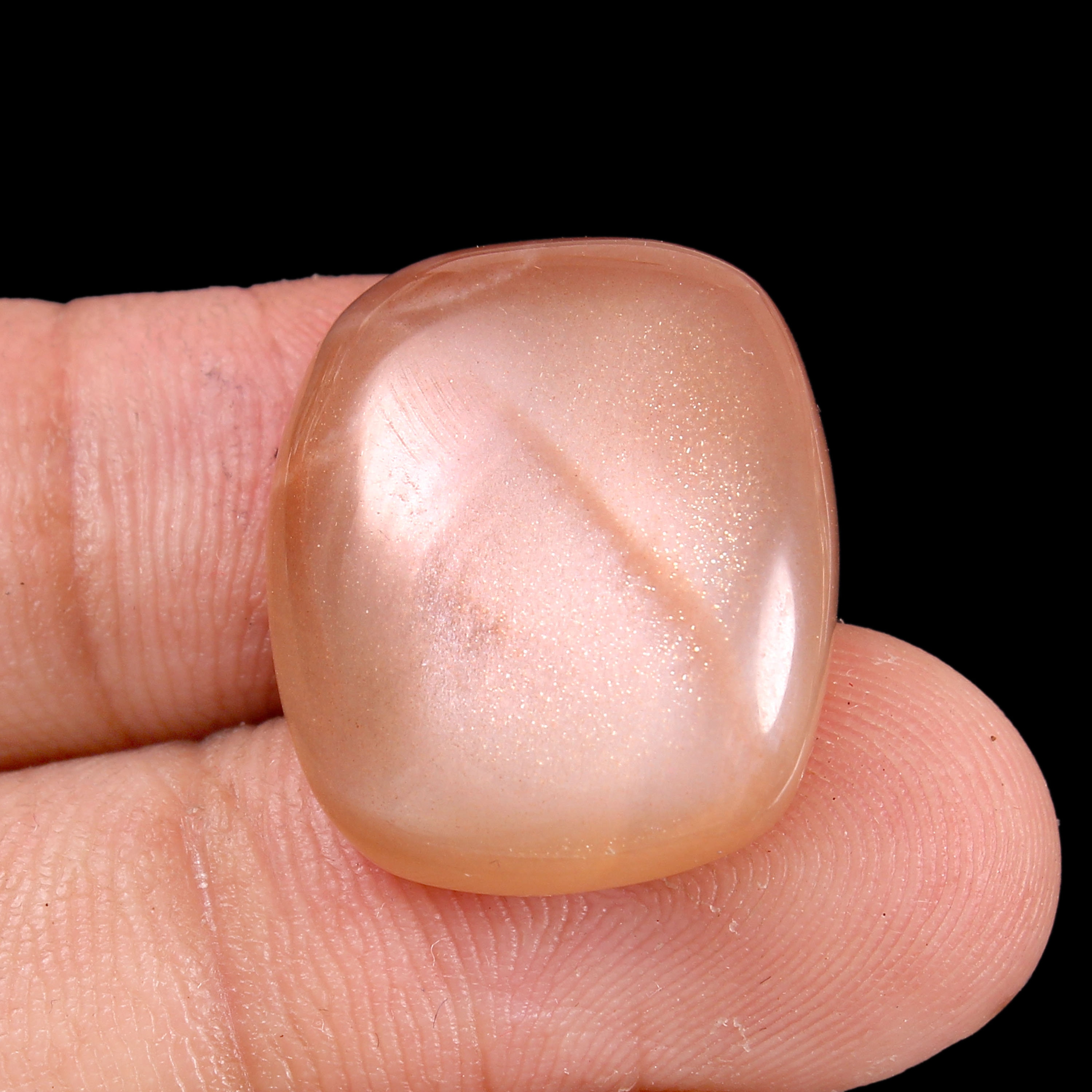 Natural Peach Moonstone Cabochon Moonstone Gemstone Loose Etsy