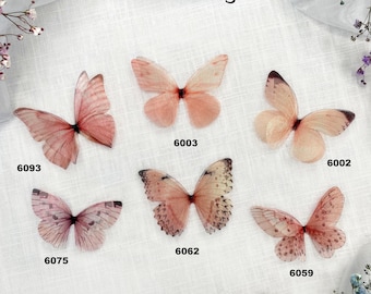 Silk Butterfly, Pink Butterflies 4, Natalia Wings, Je creëert je eigen set!   Vlinder Sieraden, Wing Jewelry