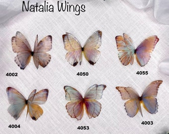 Silk Butterfly, Blue Butterflies 6,   Natalia Wings,   You create your own set!   Butterfly Jewelry, Wing Jewelry