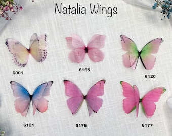 Silk Butterfly, Pink Butterflies 9,   Natalia Wings,   You create your own set!   Butterfly Jewelry, Wing Jewelry
