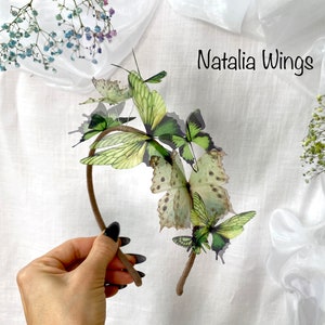 Silk Butterfly Hoop &quot;Elven melodies&quot;, Butterfly Jewellery, Wing Jewelry, Earrings, Hair Pin