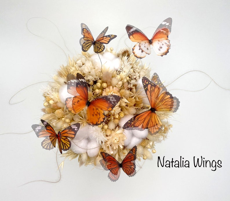 Silk Butterflies for Wedding Bouquet monarchs Etsy